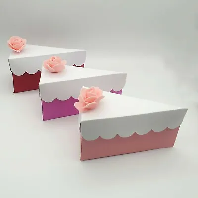 12 Individual Cake Slice Boxes - Hand Made Bespoke Gift (wedding Baby Shower) • £25