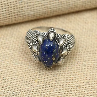 Lapis Lazuli Gemstone 925 Sterling Silver Ring For Gifts All Size Available • $16.99