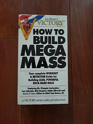 Joe Weider's Victory HOW TO BUILD MEGA MASS Volume 1 Bodybuilding Techniques VHS • $9.90