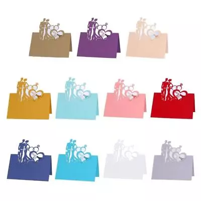 £7.32 • Buy Cut Place Cards Table Name Cards For Wedding Birthday Party 11 Colors 50 Pcs