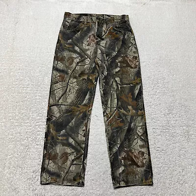 Wrangler Jeans Men 32x30 Brown Camo Pro Gear Real Tree Hunting Outdoors • $34.95