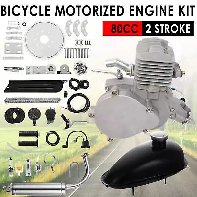 Full Set Motor 2-Stroke 80cc Dirt Bike Petrol Gas Motorized Bicycle Engine • $92.59