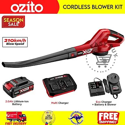 Ozito 18V Li-Ion PXC Cordless Blower W/  2.0Ah Battery Charger Blower Kit • $64.35