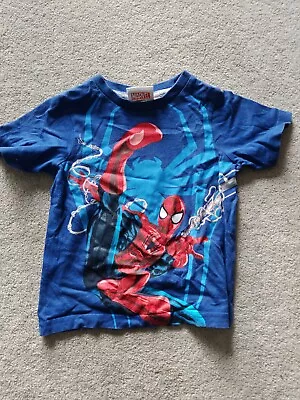 Boys New Official Spiderman Cotton Summer Short Sleeve T Shirt Top Age 3Years • £4