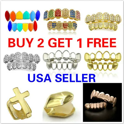 20+ Styles Hip-hop Rapper Mouth Caps Custom Teeth Grills Tooth Grillz Set • $6.59