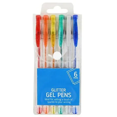 £2.99 • Buy 6 X Scented Glitter Gel Pens Kids Rollerball Stocking Filler School Stationary