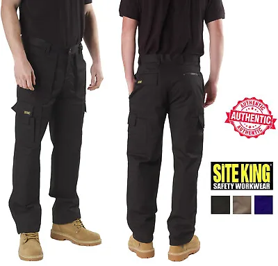 £24.95 • Buy Mens Multi Pocket Action Cargo Combat Work Trousers Size 28 To 52 By SITE KING