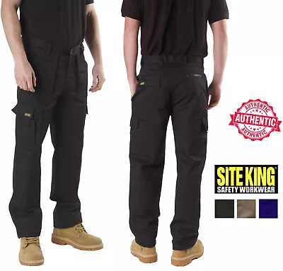 £22.95 • Buy Mens Premium Multi Pocket Knee Pad Action Cargo Combat Work Trousers - SITE KING