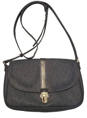 Michael Kors Charlton Navy Blue MK Buckl Monogram Crossbody Shoulder Bag • $40