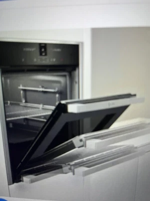 £825 • Buy NEW AND BOXED Neff B47CR32N0B Slide & Hide Single Oven, Black / Stainless Steel
