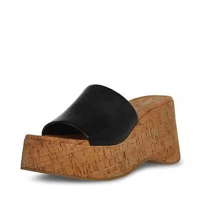 Madden Girl Women's Zaharra Wedge Sandal Black Paris 7.5 (DAMAGED BOX) • $19.97