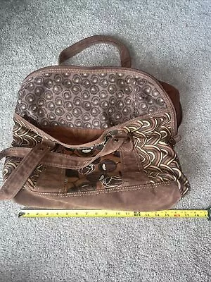 Fossil Tapestry Purse Embroidered Hobo Shoulder Bag Pockets Zipper • $29.99