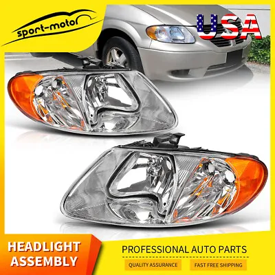 $72.57 • Buy Front Headlights Assembly For 2001-2007 Dodge Caravan Chrysler Town & Country