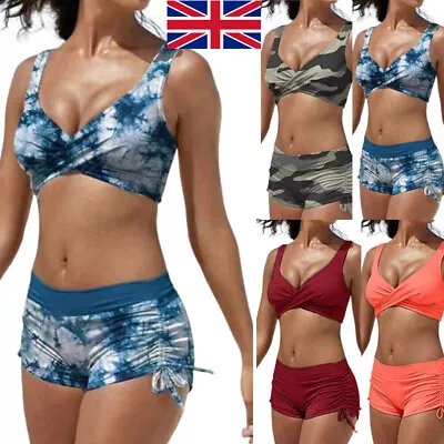 Women Swimsuit Bikini Set Push-Up Swimwear Ladies Wire-free Surfing Bathing Suit • £3.88