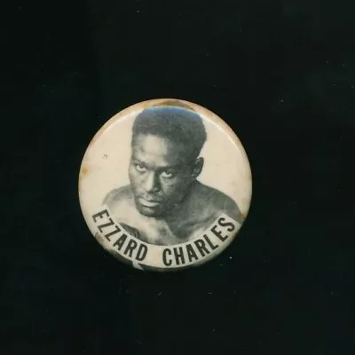 1940s Or 1950's EZZARD CHARLES HEAVYWEIGHT CHAMP BOXING STADIUM PIN BUTTON • $10