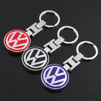 Genuine Volkswagen Round   Metal KeyRing With Chain GolfTiguanPolo • $9.46