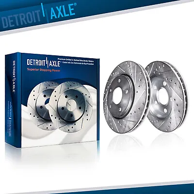 276mm Front Drilled Brake Rotors For 2008 - 2017 Mitsubishi Lancer Dodge Caliber • $63.73