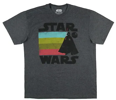 $12.95 • Buy Star Wars Men's Darth Vader Color Bar Slightly Distressed Graphic T-Shirt