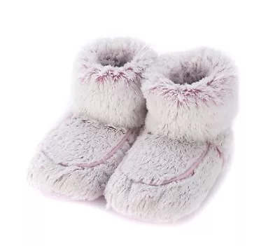 NEW Warmies Cozy Body Pink Marshmallow Soft Fur Microwavable Slipper Boots • £23.65