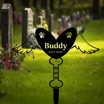 Custom Pet Grave Marker For CemeteryPersonalized Dog Memorial Grave Stake Lawn • $23.99