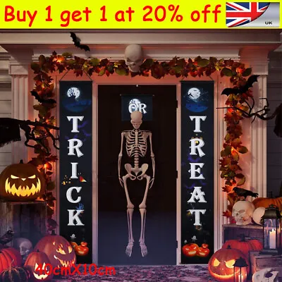 £1.49 • Buy Halloween Party Treat Or Trick Porch Door Hanging Couplet Banner Decorations UK