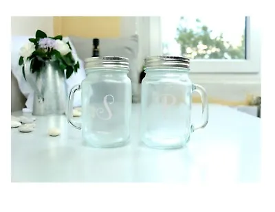 Salt And Pepper Shakers Mini Mason Jar • $12