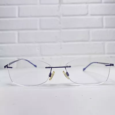 Morel Lightec 7776L PP001 Women's Purple Rimless Eyeglasses Frames 23088 • $20.99