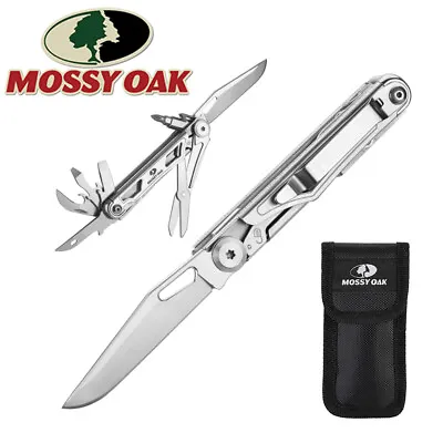 Mossy Oak 12-in-1 Multitool Pocket Knife Folding Pocket Tool Bottle Opener Knife • $24.99