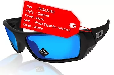 Oakley Gascan Matte Black Frame Prizm Sapphire Polarized Lens Sunglasses 0OO9014 • $121.99