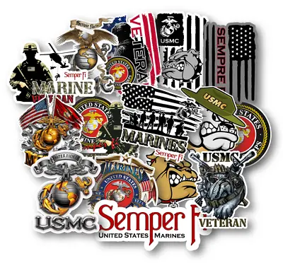 USMC Marine Corps Veterans Stickers - Patriotic Stickers For Cars Laptop Other • $14.99