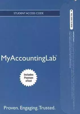 NEW MyAccountingLab With Pearson EText -- Access Card -- For Financi - VERY GOOD • $176.03