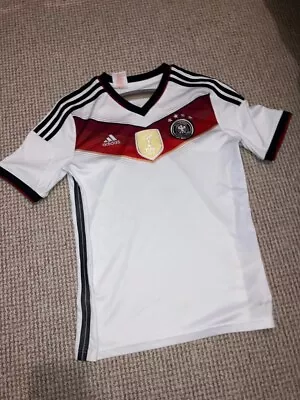 £9.95 • Buy Germany National Football Shirt 2014/15 Home Adidas Jersey Top Age 13-14 Years