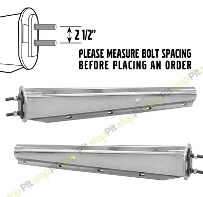$140 • Buy 30  Stainless Steel Straight Mud Flap Hanger 2 1/2  Bolt Semi Truck Tapered 
