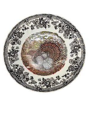 Queen's Majestic Beauty Made In England Turkey 8  Soup Salad Bowl Thanksgiving • $10.95