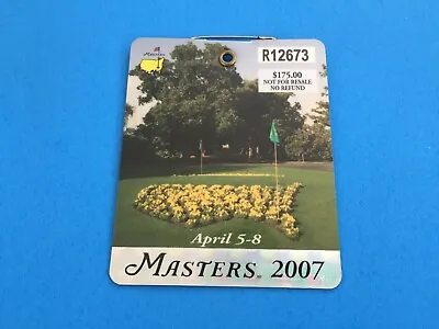 $49.99 • Buy Zach Johnson Winner Golf Augusta Masters Champions 2007 Weekly Badge Ticket