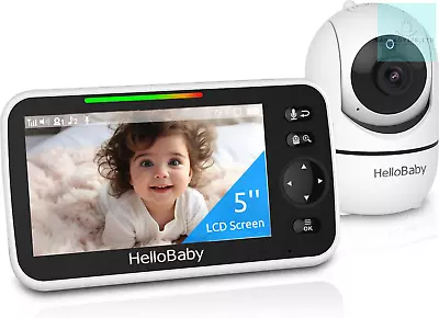 HelloBaby Baby Monitor With Camera And Night Vision 5''Display With 30-Hour No • £94.93