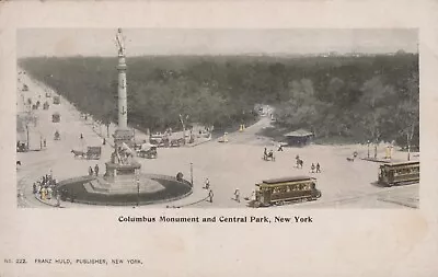 Columbus Monument And Central Park New York Undivided Back Vintage Post Card • $18.11