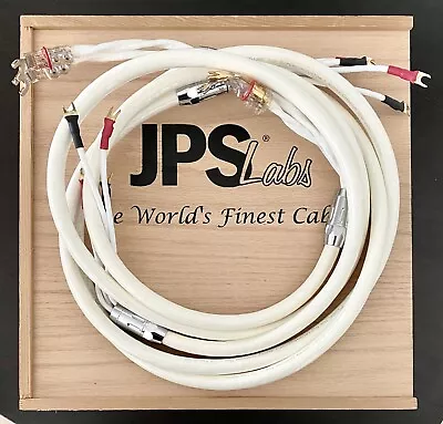 JPS Labs Superconductor V Bi-Wire 2M Speaker Alumiloy® Cables - Pearl White • $1429.95