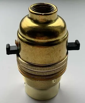 £6.50 • Buy Brass Lamp Holder / BC / B22 / Bayonet Cap /13mm Thread Switched UK Manufactured