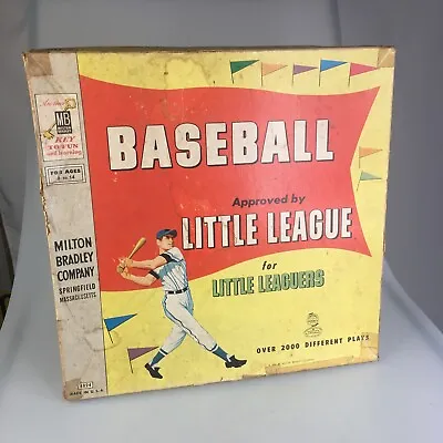 Milton Bradley 1958 Baseball For Little Leaguers Game 4824 Incomplete • $26.58