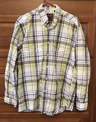 Roper Men's Medium 100% Cotton Plaid L/S Western Button Down Shirt 283 • $19.99