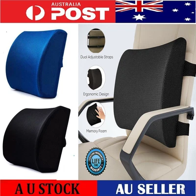 $27.99 • Buy Memory Foam Lumbar Back Pillow Support Back Cushion Home Office Car Seat Chair