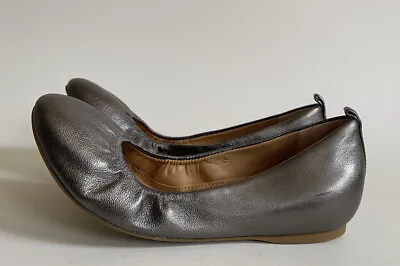 J. Crew Cece Women’s Pewter Leather Slip On Flats Ballet Shoes Size 6 -W20 • $29.99
