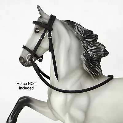 £5.25 • Buy Handmade Breyer Classic 1:12 Scale Black English Bridle Model Horse Tack