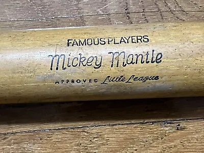Vtg Mickey Mantle Wilson A1512 Powerfused Little League Wooden Baseball Bat Sz 1 • $8.99
