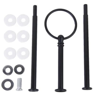 3 Tier Cake Cupcake Plate Stand Center Handle Fittings Hardware Black   Rod • £6.08