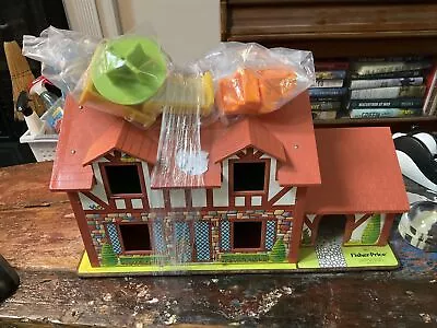  Vintage 1980 Fisher Price Tudor House Fold & Carry With Furniture  • $49.99