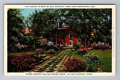 Bardstown KY-Kentucky My Old Kentucky Home Rear Garden Vintage Souvenir Postcard • $7.99