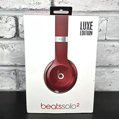 Beats By Dr. Dre Solo 2 Wired Headphones Luxe Edition Maroon Red B0518 Tested • $64.99