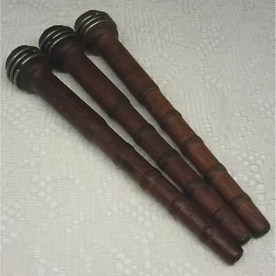 Lot Of 3 Antique Wood Sewing Thread Spindles Spools 8  • $9.50